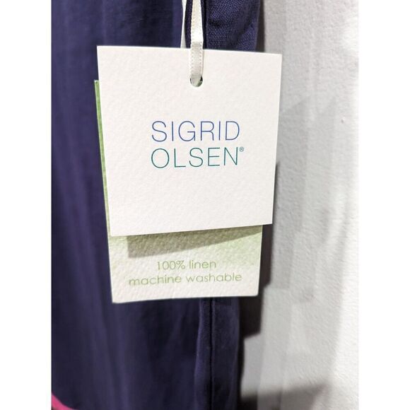 New! Sigrid Olsen 100% Washable Linen Sleeveless Shift Dress, S - Picture 6 of 6